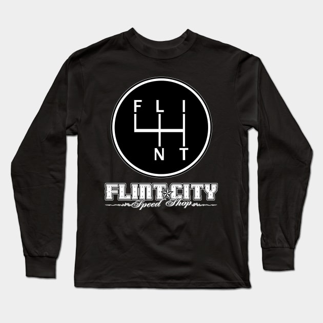 Flint City Speed Shop Long Sleeve T-Shirt by Artisticmess